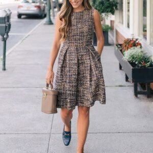 Gal Meets Glam Tinsley Tweed Mini Dress